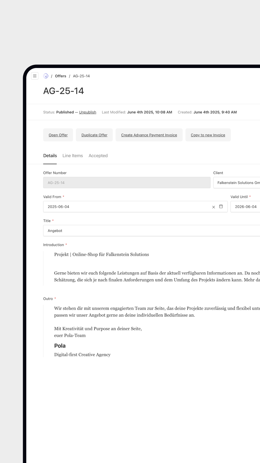 Payload Backend Mockup