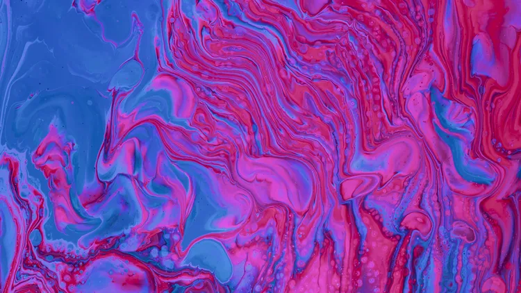 Flüssige Farben, die sich vermischen